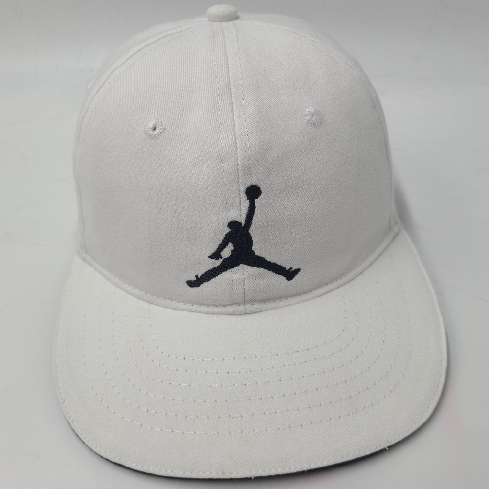 Youth Jordan Hat Snapback White Black Air Jumpman Logo Basketball‎ Casual Cotton